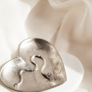 Srebrna bransoletka modułowa kwiat z cyrkoniami