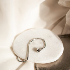 Srebrna bransoletka modułowa z cyrkoniami