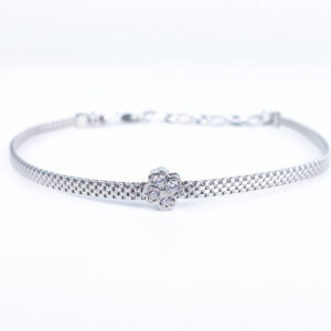 Srebrna bransoletka koniczynka