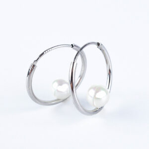 Kolczyki koła z perłami