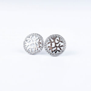 Srebrny komplet biżuterii z motywem drzewa życia