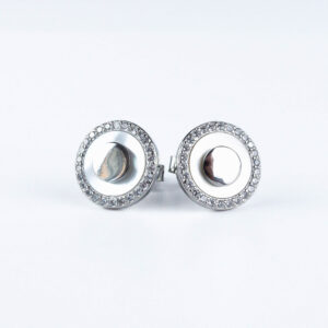 Srebrne kolczyki delikatne koło sztyft