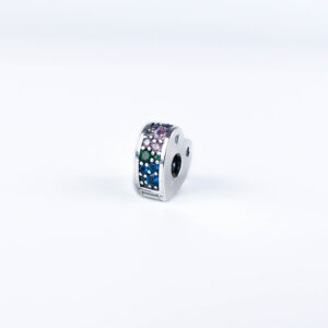 Przywieszka charms serce z cyrkoniami