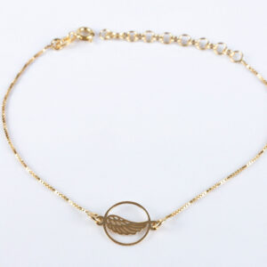 Bransoletka pozłacana skrzydło wolność