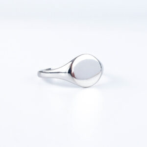 Srebrny pierścionek gładki sygnet